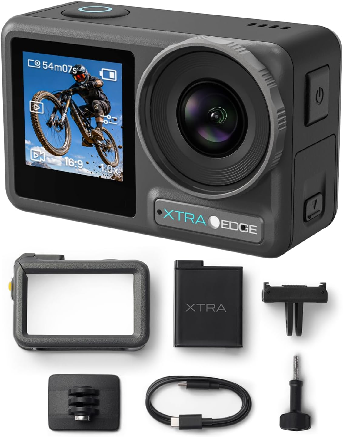 Action Camera, 1/1.3" Sensor & 4K Cinematic Video,K/120fps Video, Night View Mode, Ultra Waterproof to 52 ft, 360 Lock, TiltGuard, MotionMaster,Hyper Stabilization