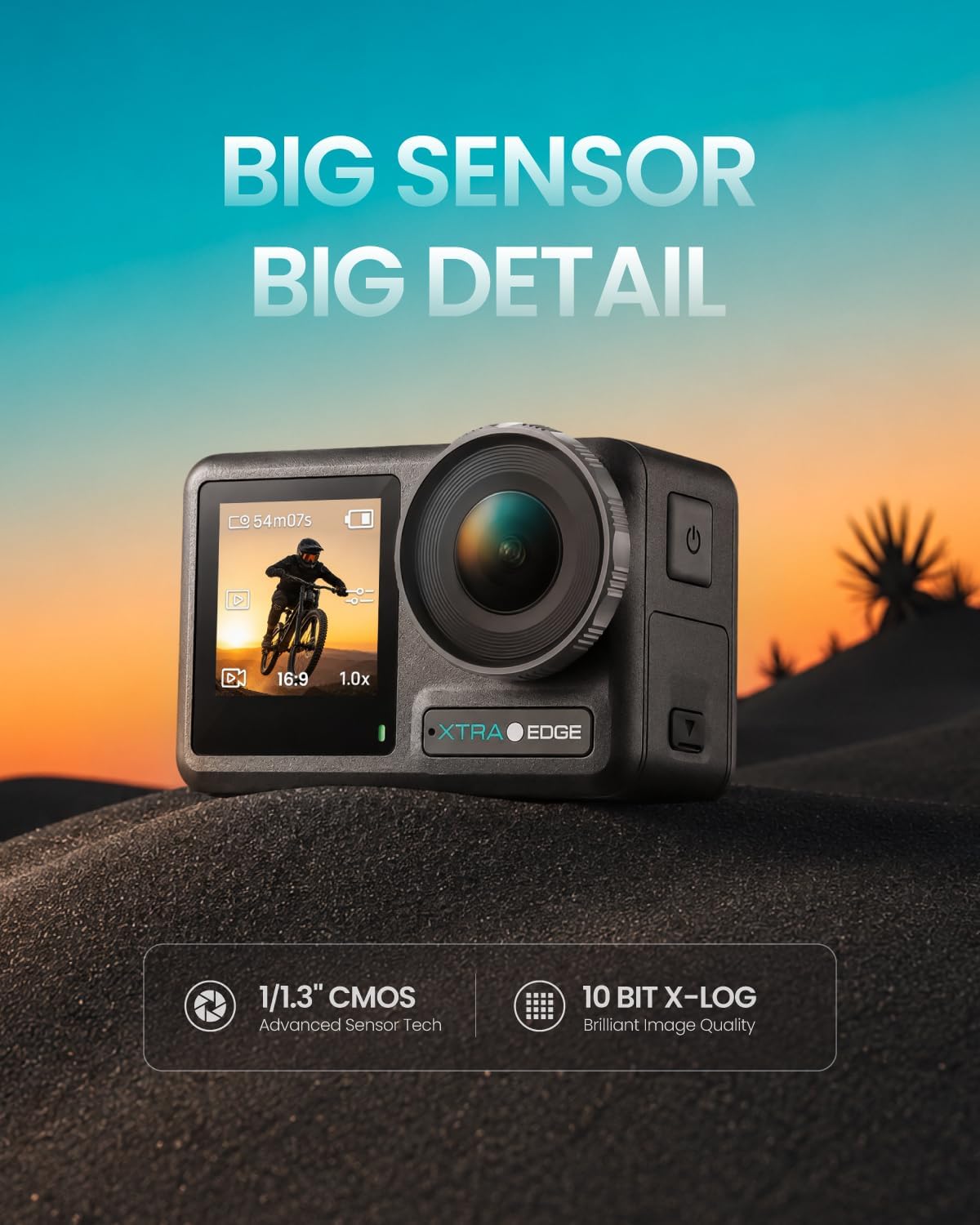 Action Camera, 1/1.3" Sensor & 4K Cinematic Video,K/120fps Video, Night View Mode, Ultra Waterproof to 52 ft, 360 Lock, TiltGuard, MotionMaster,Hyper Stabilization - Image 2