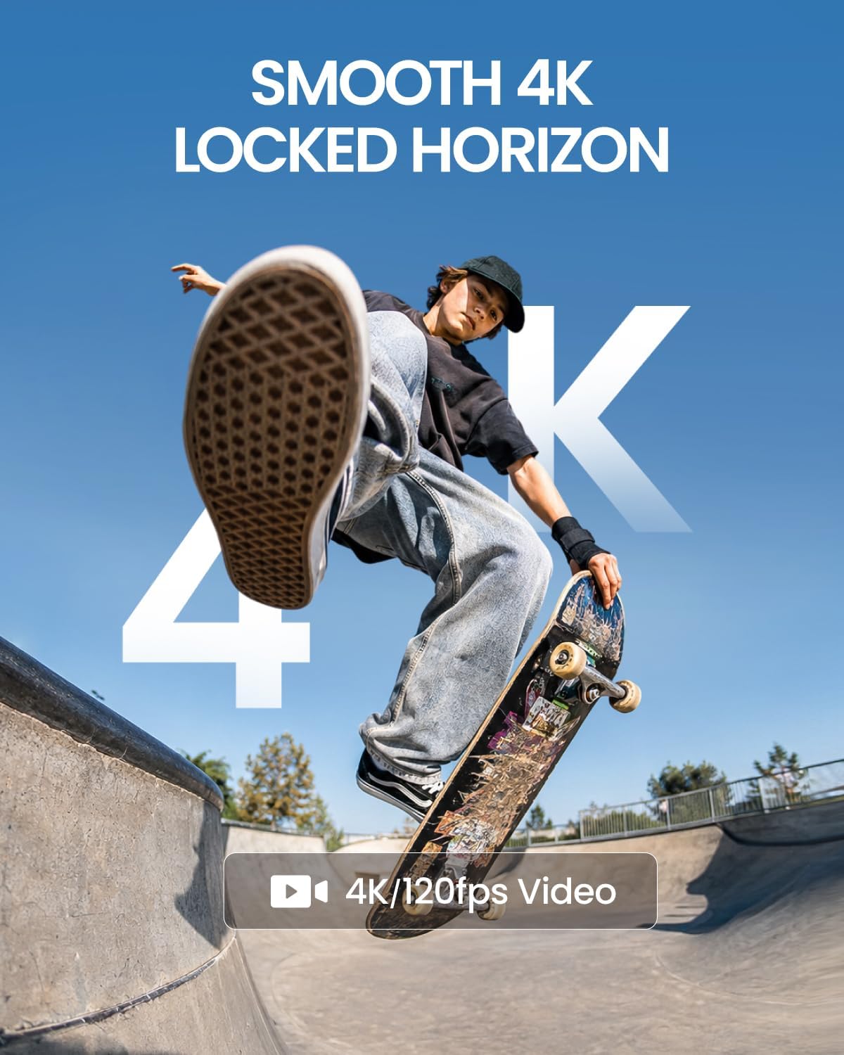 Action Camera, 1/1.3" Sensor & 4K Cinematic Video,K/120fps Video, Night View Mode, Ultra Waterproof to 52 ft, 360 Lock, TiltGuard, MotionMaster,Hyper Stabilization - Image 4