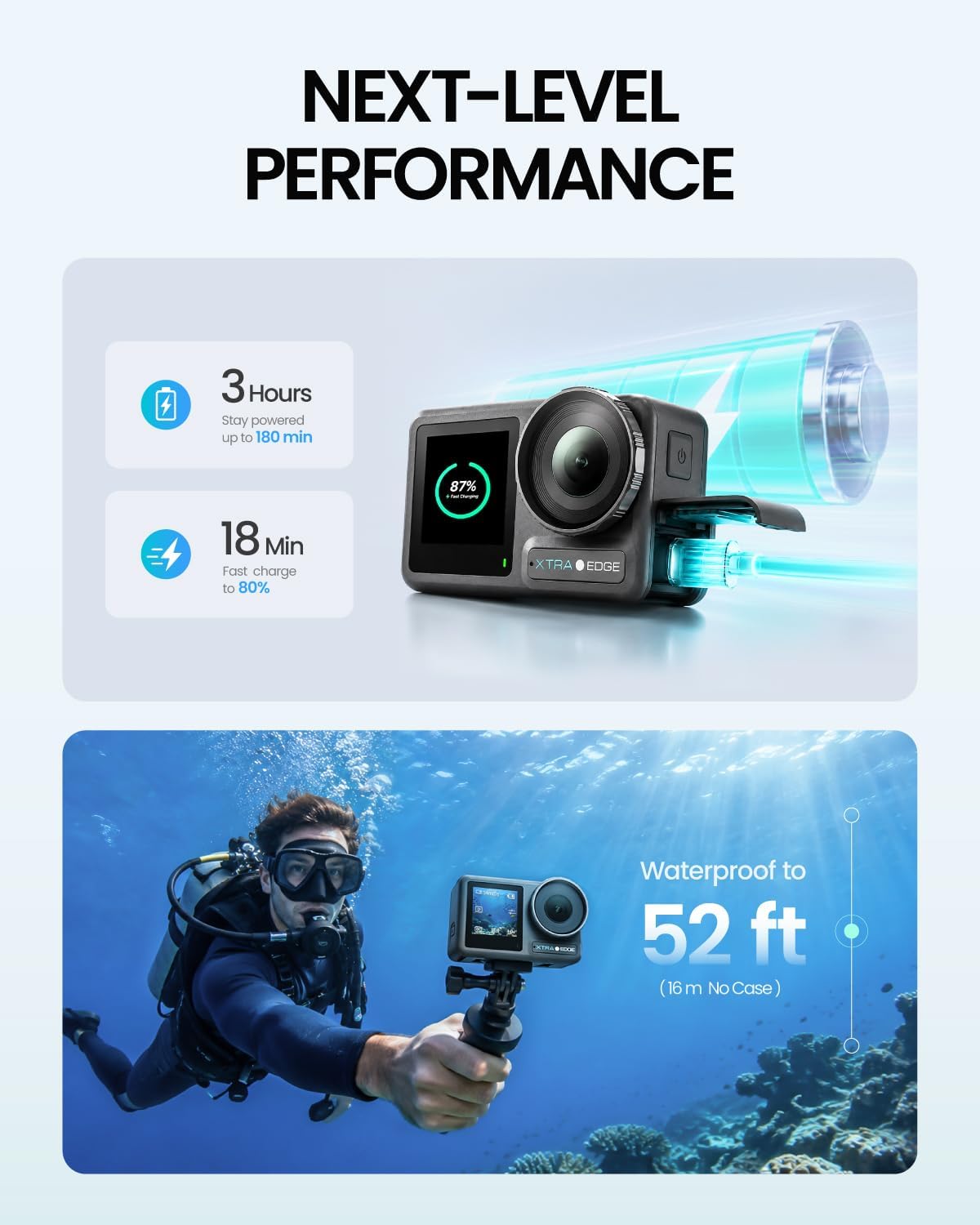 Action Camera, 1/1.3" Sensor & 4K Cinematic Video,K/120fps Video, Night View Mode, Ultra Waterproof to 52 ft, 360 Lock, TiltGuard, MotionMaster,Hyper Stabilization - Image 6