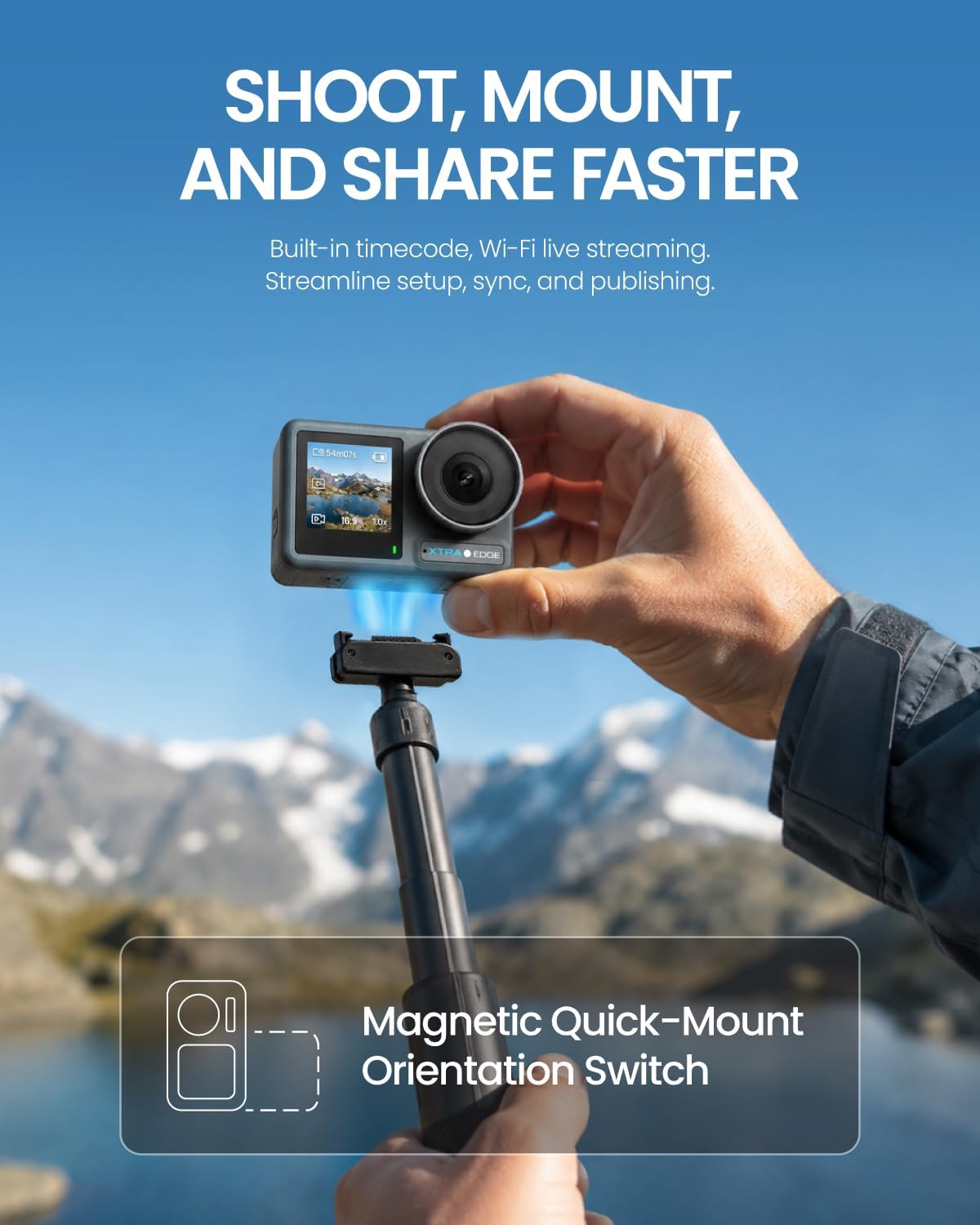 Action Camera, 1/1.3" Sensor & 4K Cinematic Video,K/120fps Video, Night View Mode, Ultra Waterproof to 52 ft, 360 Lock, TiltGuard, MotionMaster,Hyper Stabilization - Image 7