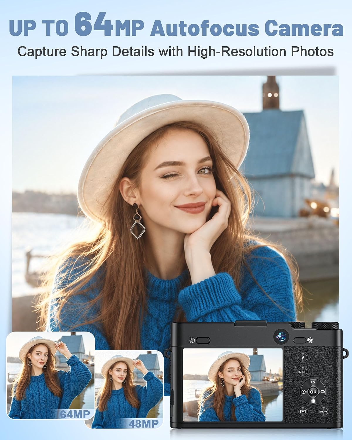 5K Digital Camera with 6X Optical Zoom,64MP WiFi Camera with 64GB Card - Image 4