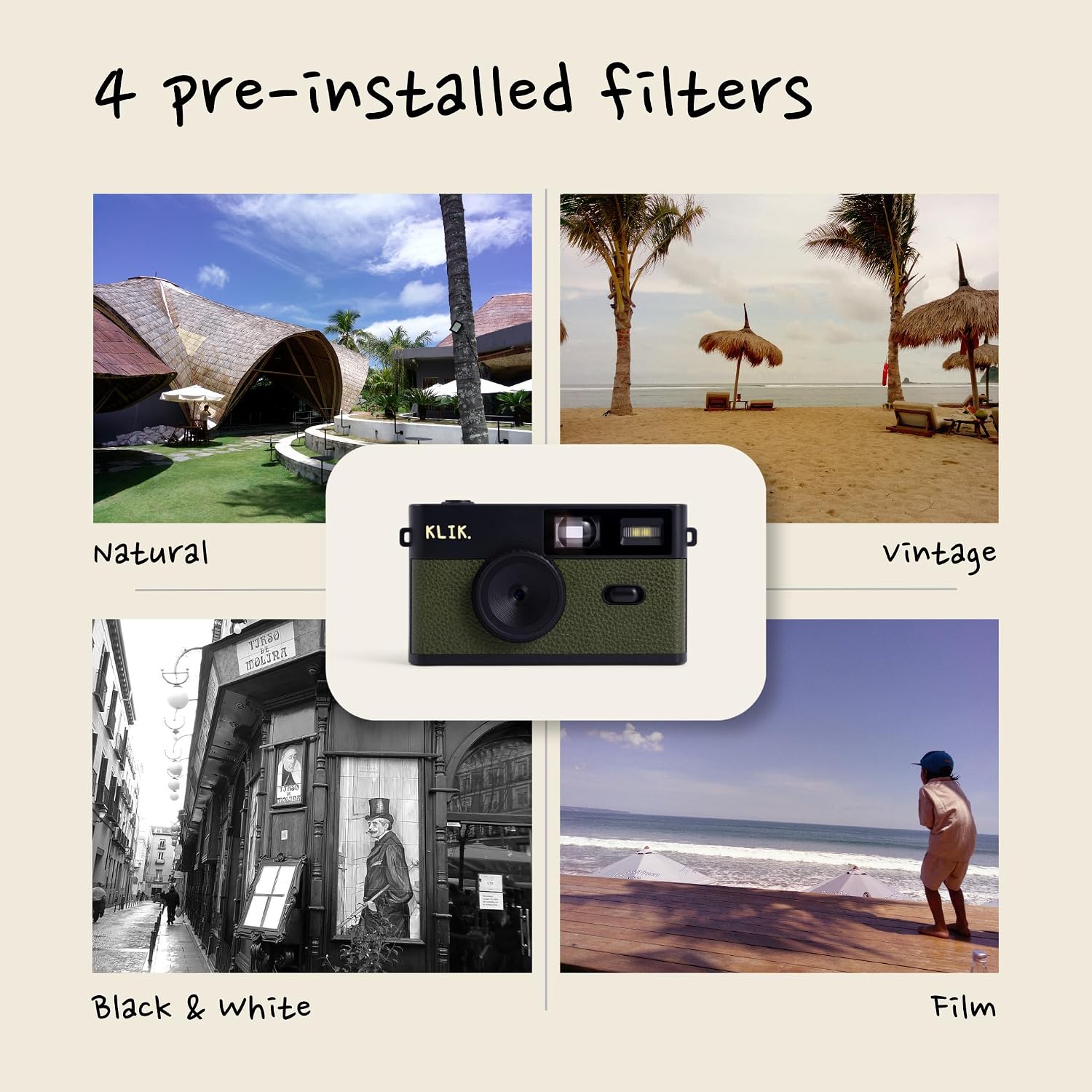 Klik Screen-Free Digital Camera | Stay Present & Capture Retro Photos - Image 2