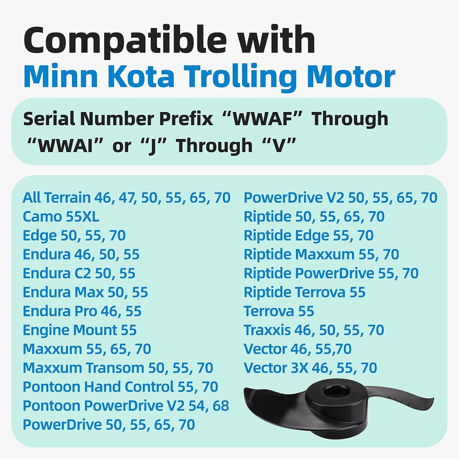 MKP-32 Weedless Wedge 2 Prop Compatible with Minn Kota Trolling Motor - Image 3