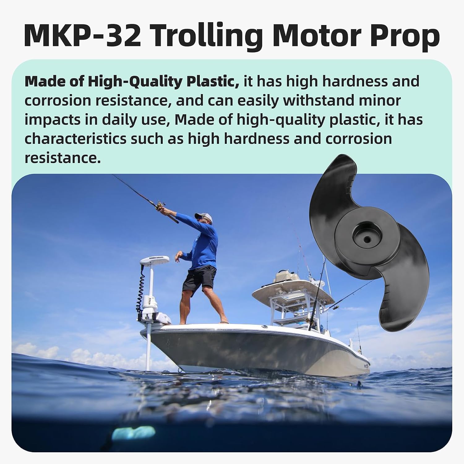 MKP-32 Weedless Wedge 2 Prop Compatible with Minn Kota Trolling Motor - Image 5